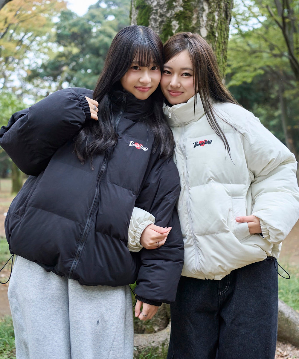 Heart logo Reversible Puffer Jackets
