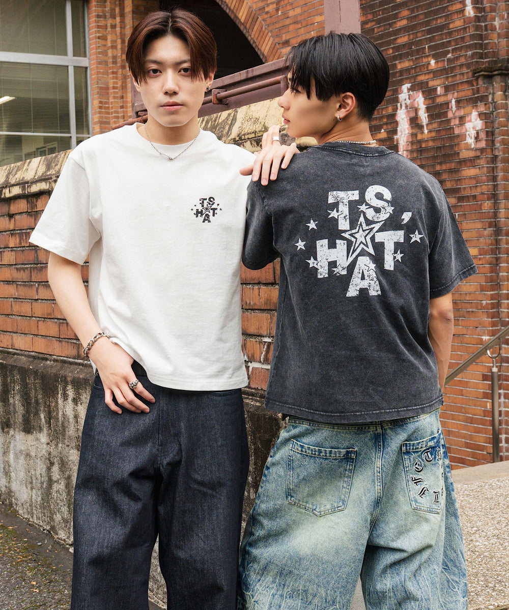 Vintage styles Rock Star logo tee