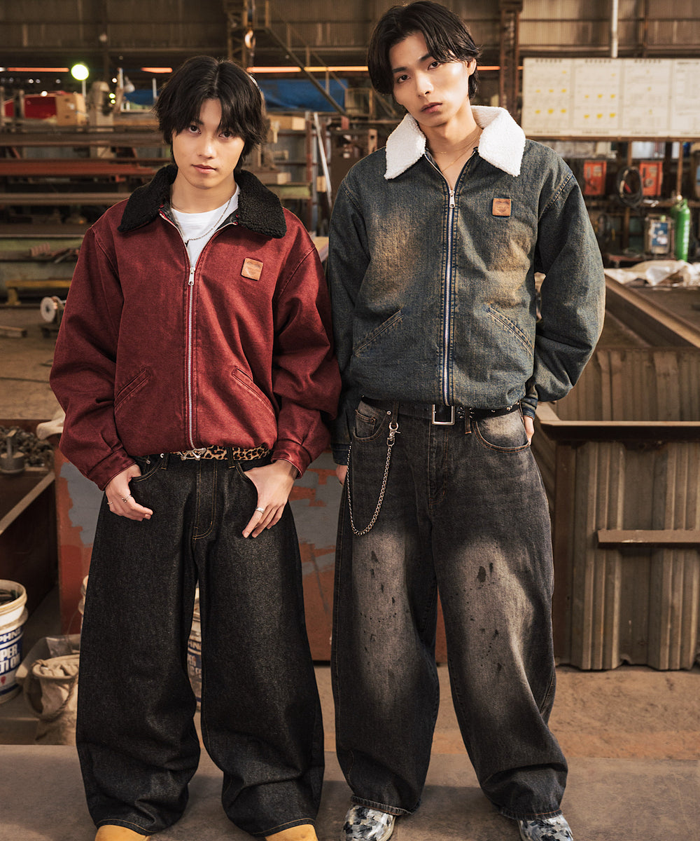 Vintage styles Heart logo Duck Boa Jacket