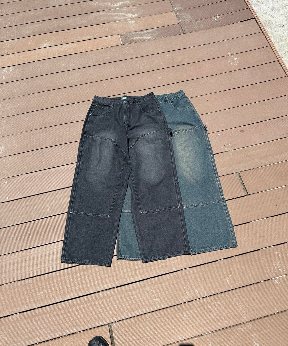 “CAP BOY” logo Original Double Knee Denim free