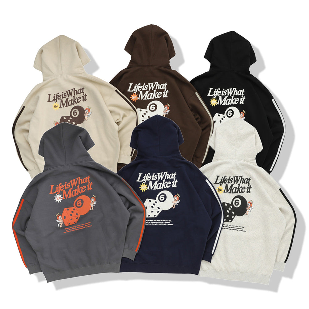 HEAVY WEIGHT “ANGEL DICE” LOGO LINE HOODIE free