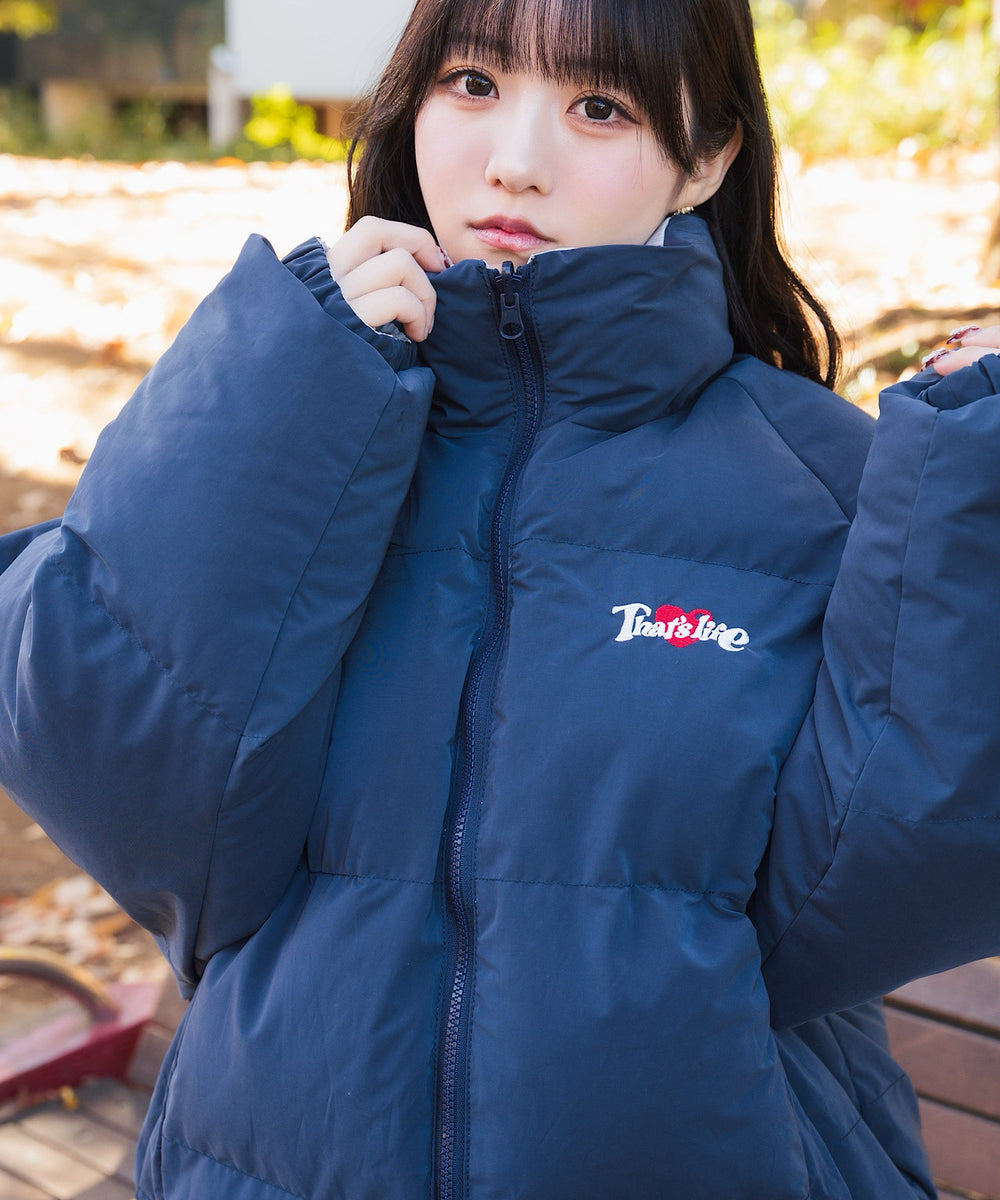 Heart logo Reversible Puffer Jackets