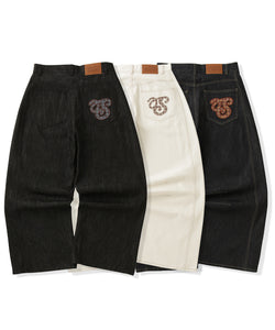 Checked TS logo Rigid Baggy Denim pants – That