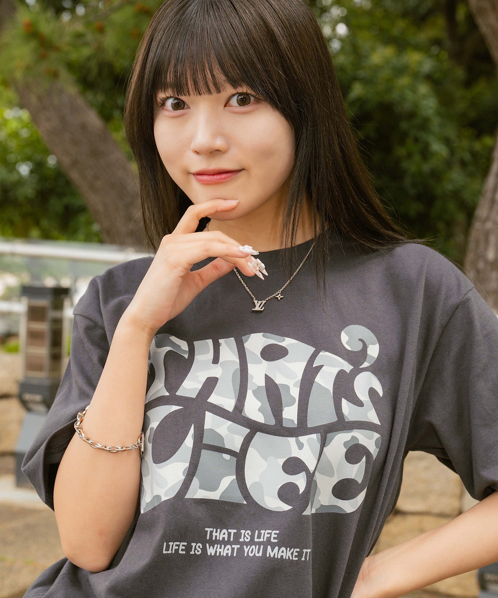 Surf Camo logo front print tee