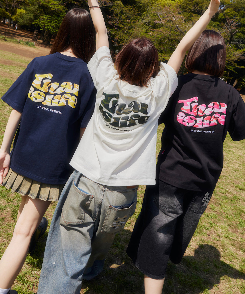 Wave logo back print tee