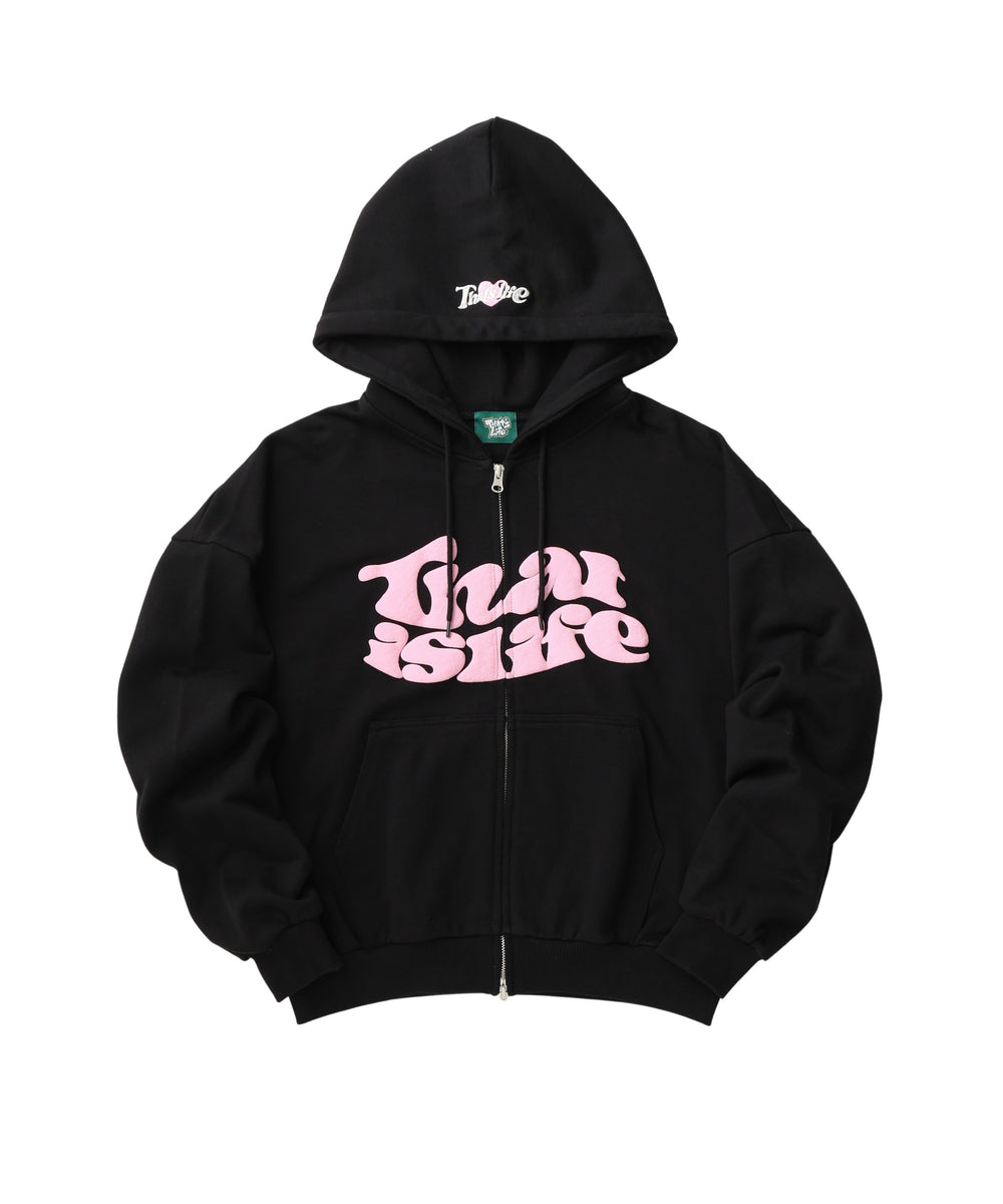 HEAVY WEIGHT 12.0oz FRONT LOGO ZIP HOODIE