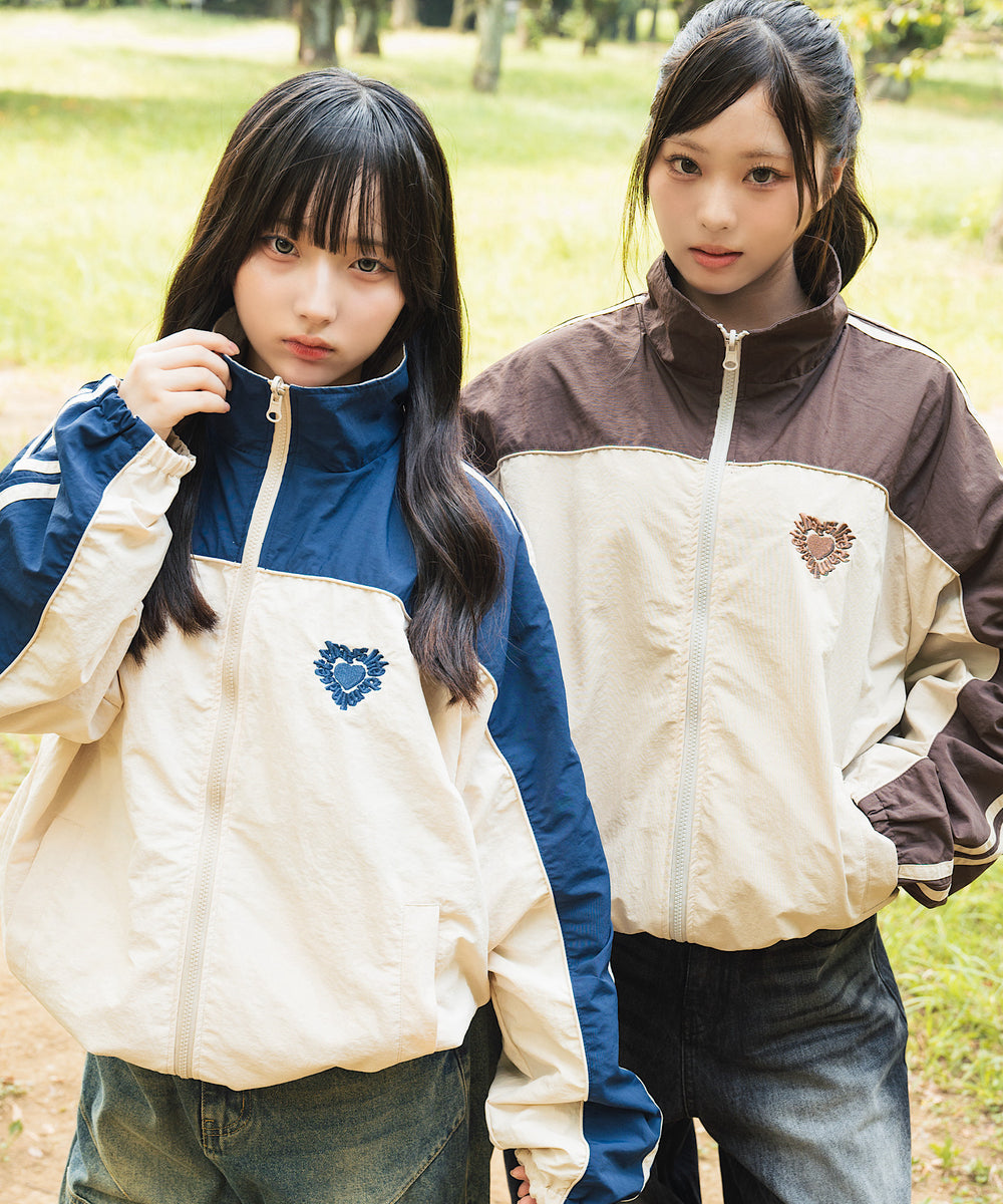 Heart logo 2way Reversible Nylon Jackets