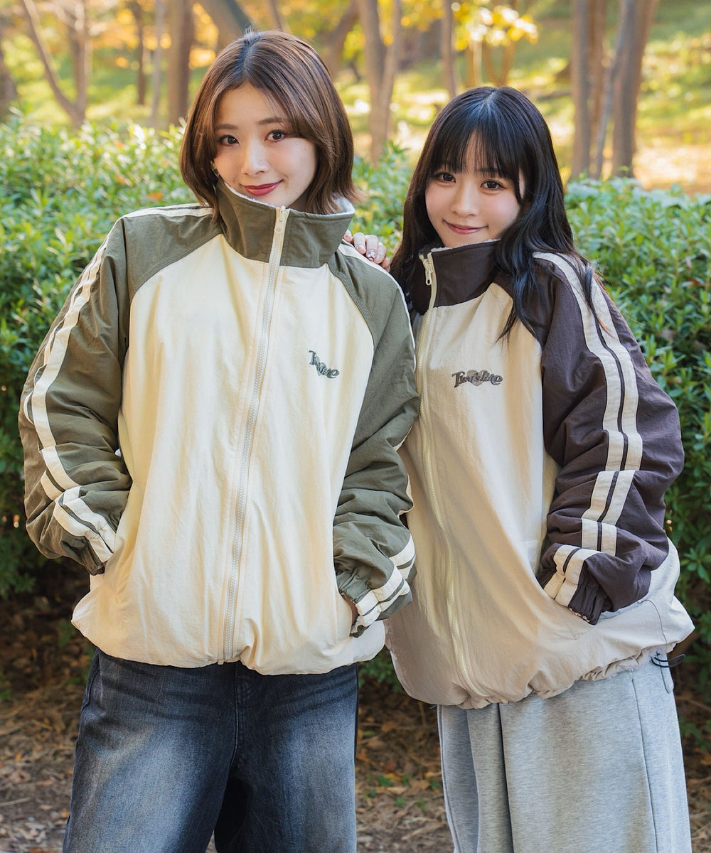 2way Reversible Heart logo Nylon / Boa Jackets