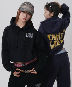 Surf Camo logo front print hoodie