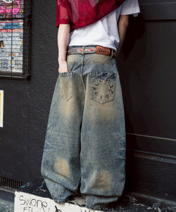 Vintage Washed Baggy Denim – That's life online store