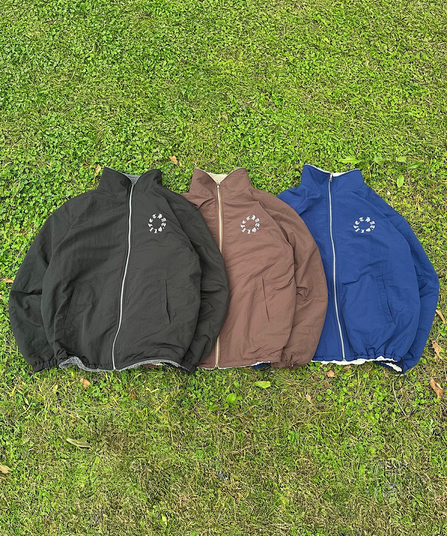 thats lifeナイロンリバーシブルジャケット ハート刺繍付き Heart logo 2way Reversible Nylon Jackets – That's life online store