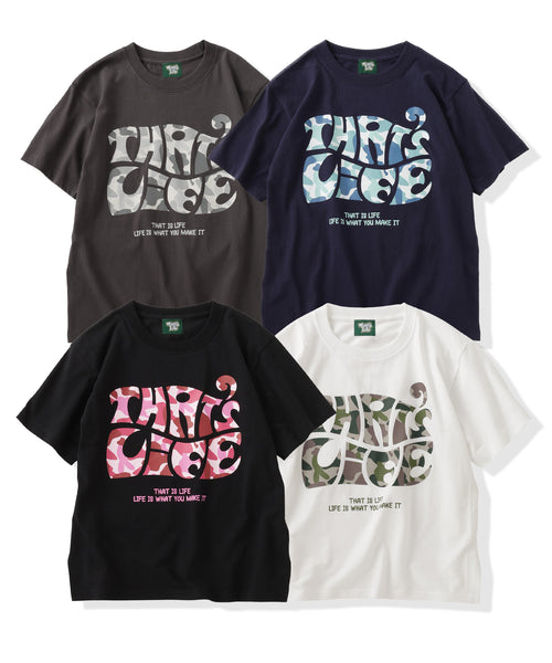 That's life カモフラ / Front wave logo camo Surf Camo logo front print tee – That's life online store