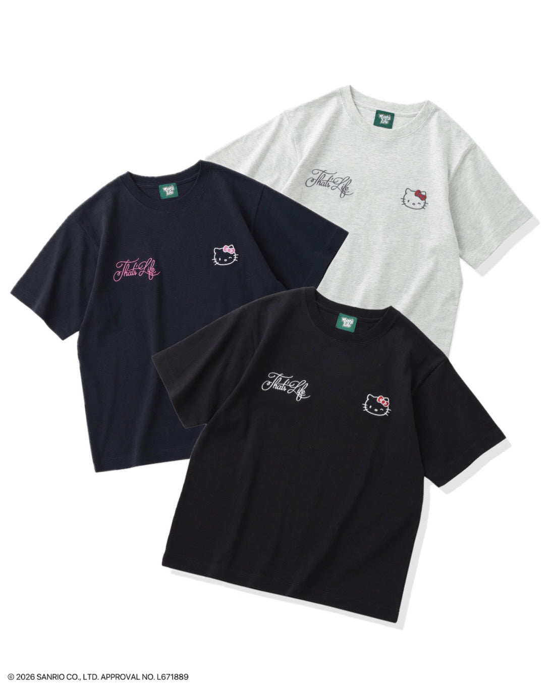HELLO KITTY × Double Embroidery tee – That's life online store