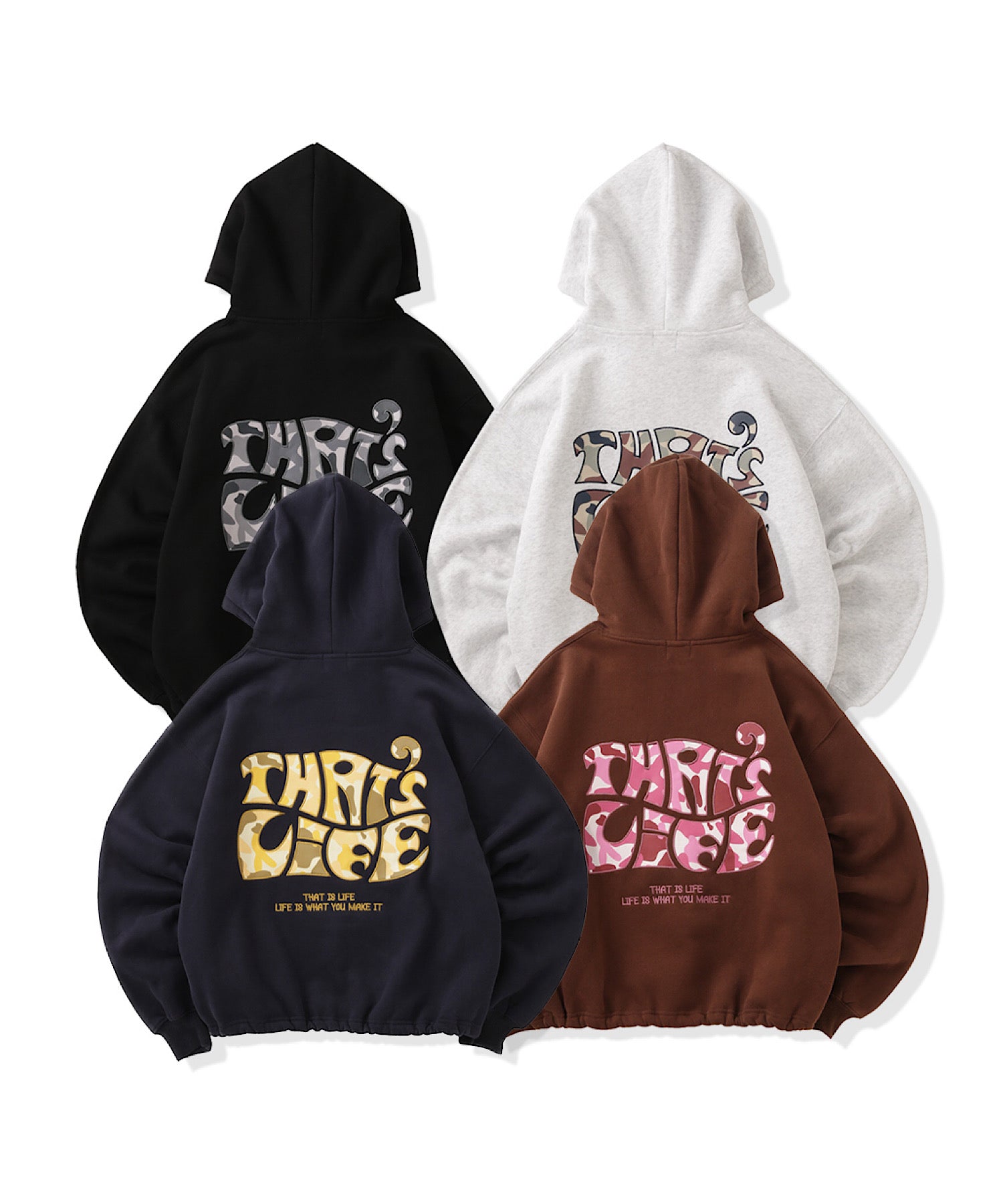 Surf Camo logo front print hoodie