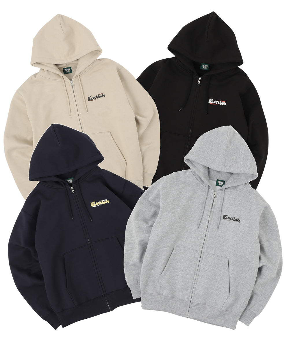 HEAVY WEIGHT 12.4oz CIRCLE LOGO ZIP HOODIE free