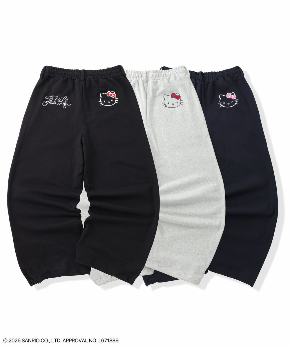 HELLO KITTY × Double Embroidery sweat pants