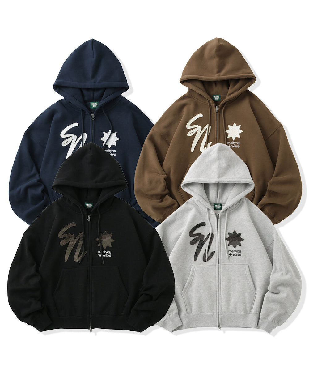 Star Emblem zip hoodie