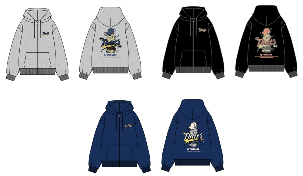 HEAVY WEIGHT 12.7oz “CAP BOY” LOGO ZIP HOODIE free