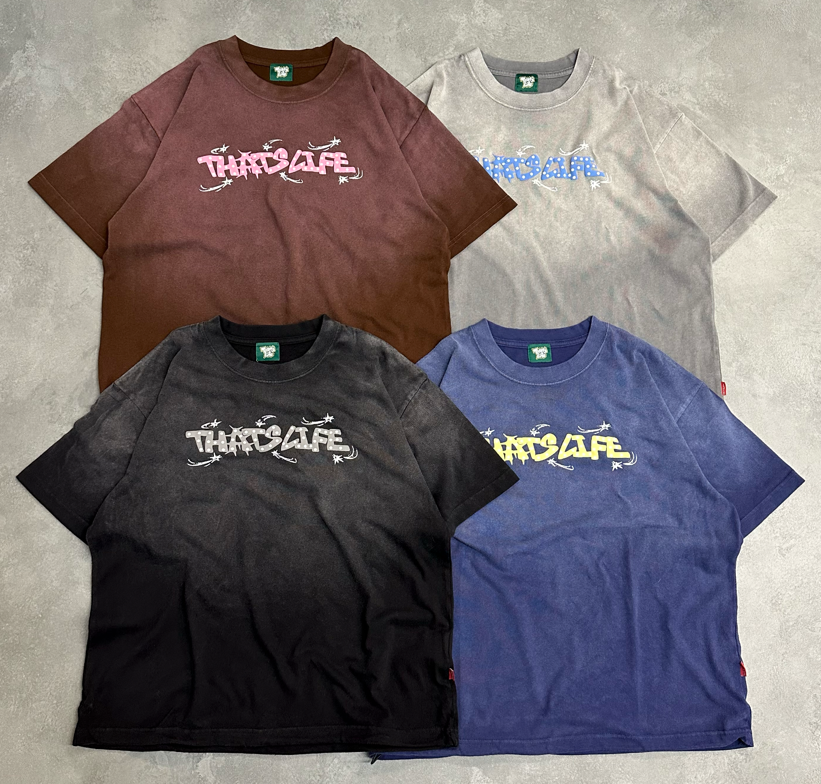 Vintage fade Wave logo Drawcode tee free