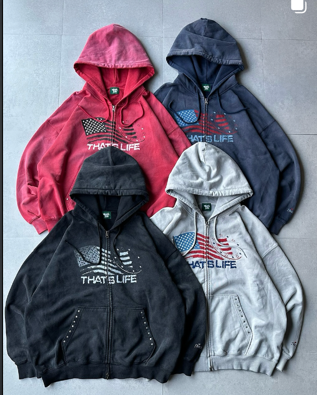 Vintage styles Wave Flag Hoodie free