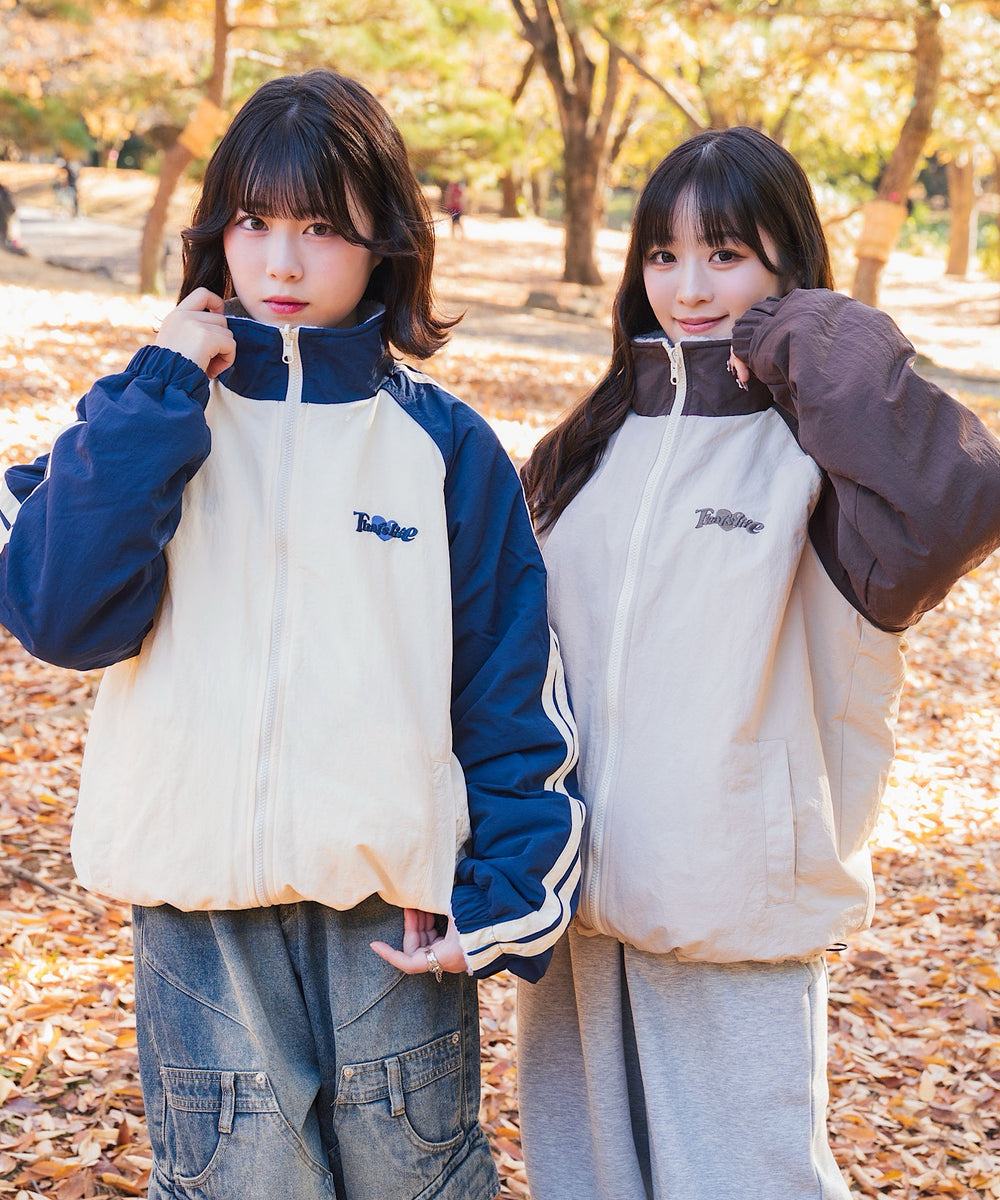 2way Reversible Heart logo Nylon / Boa Jackets