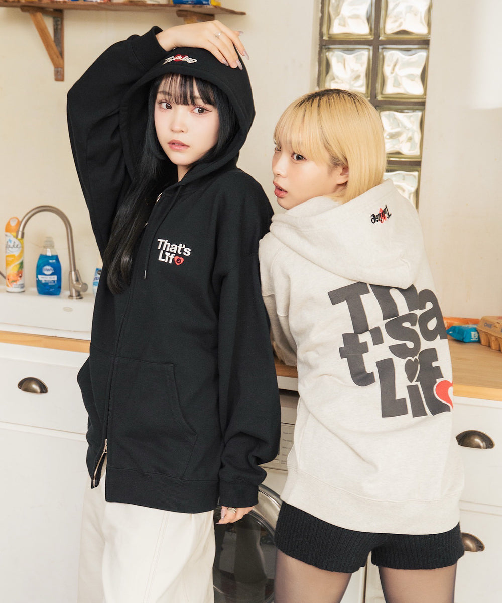 HEAVY WEIGHT 13.0oz “HEARTSTACK” logo zip hoodie