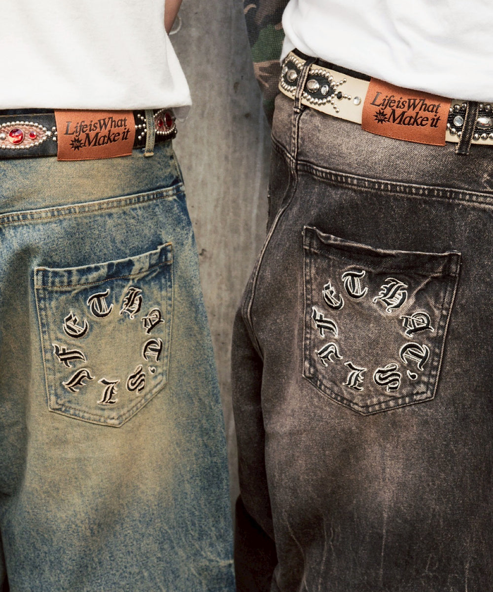 Vintage Washed Baggy Denim