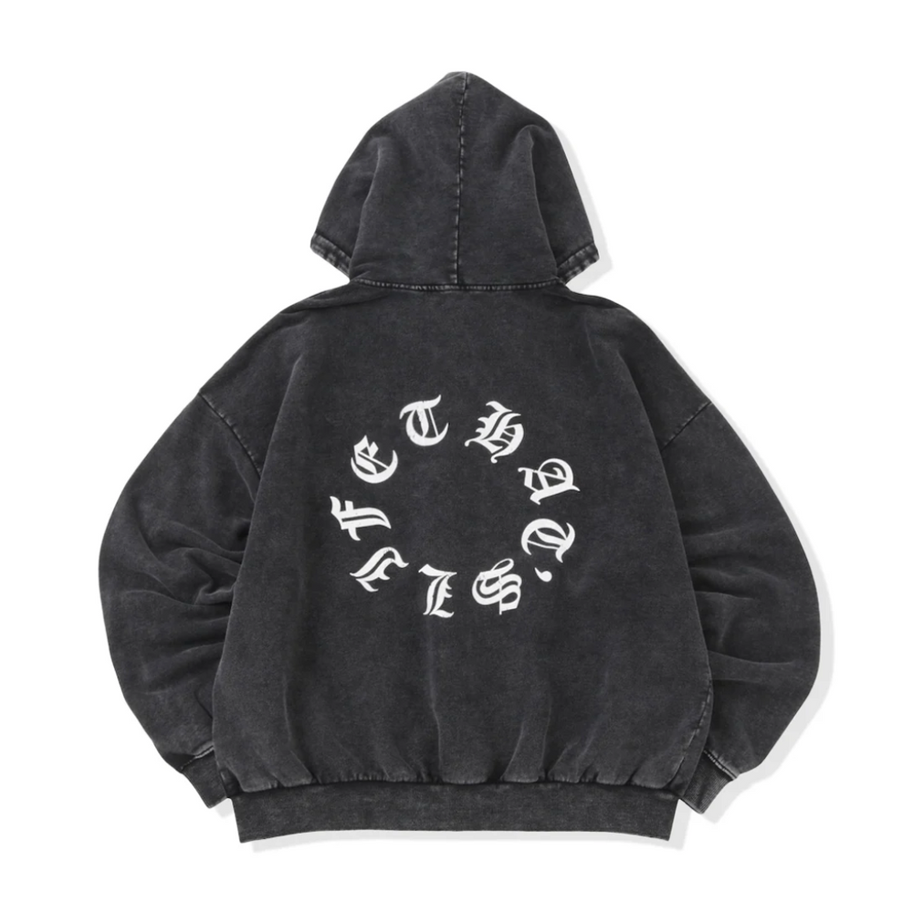 Vintage styles Circle logo zip hoodie free