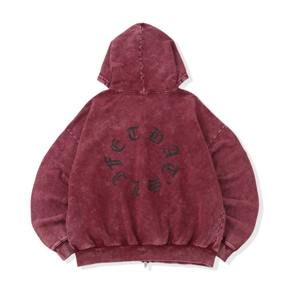 Vintage styles Circle logo zip hoodie free