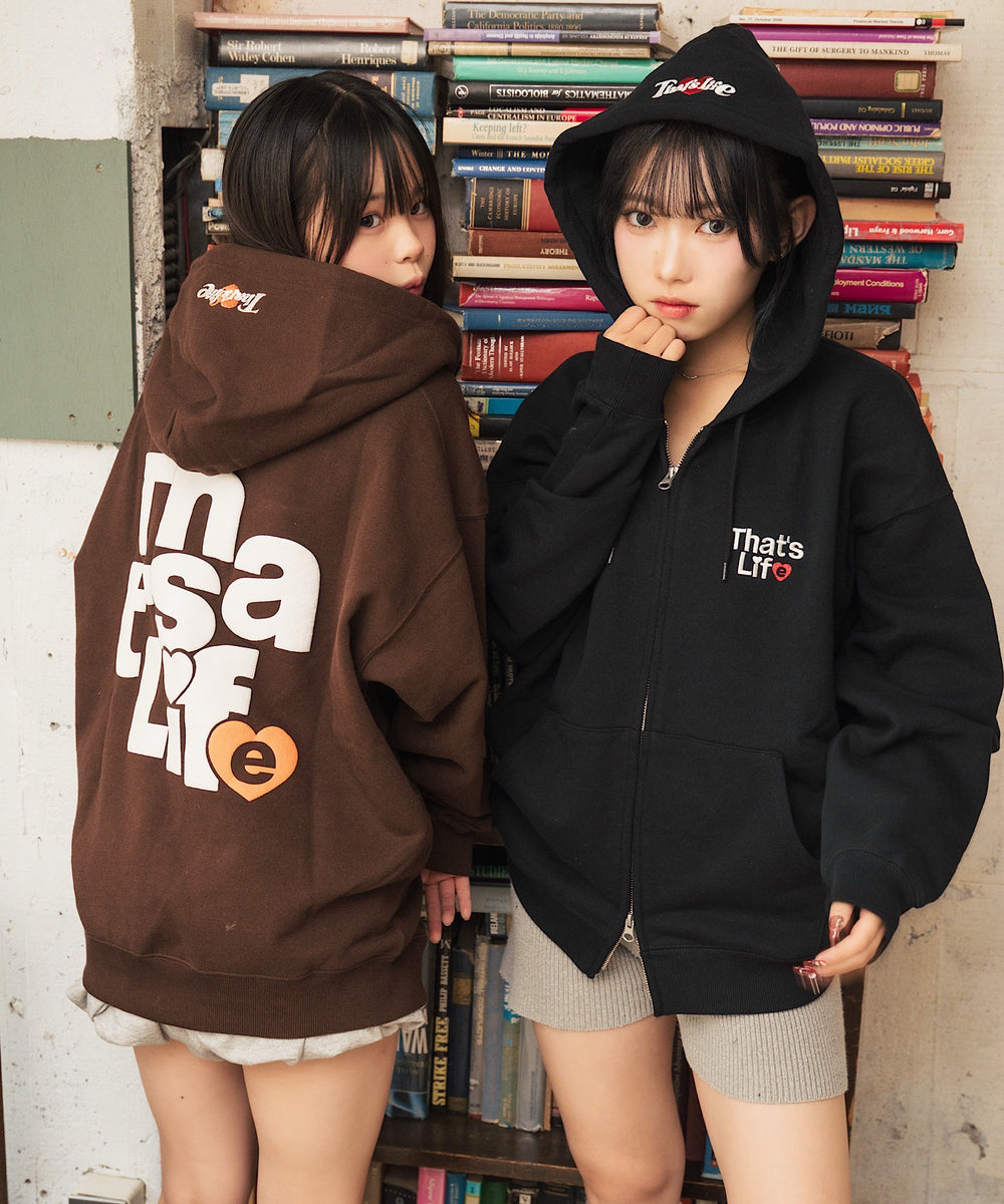 HEAVY WEIGHT 13.0oz “HEARTSTACK” logo zip hoodie