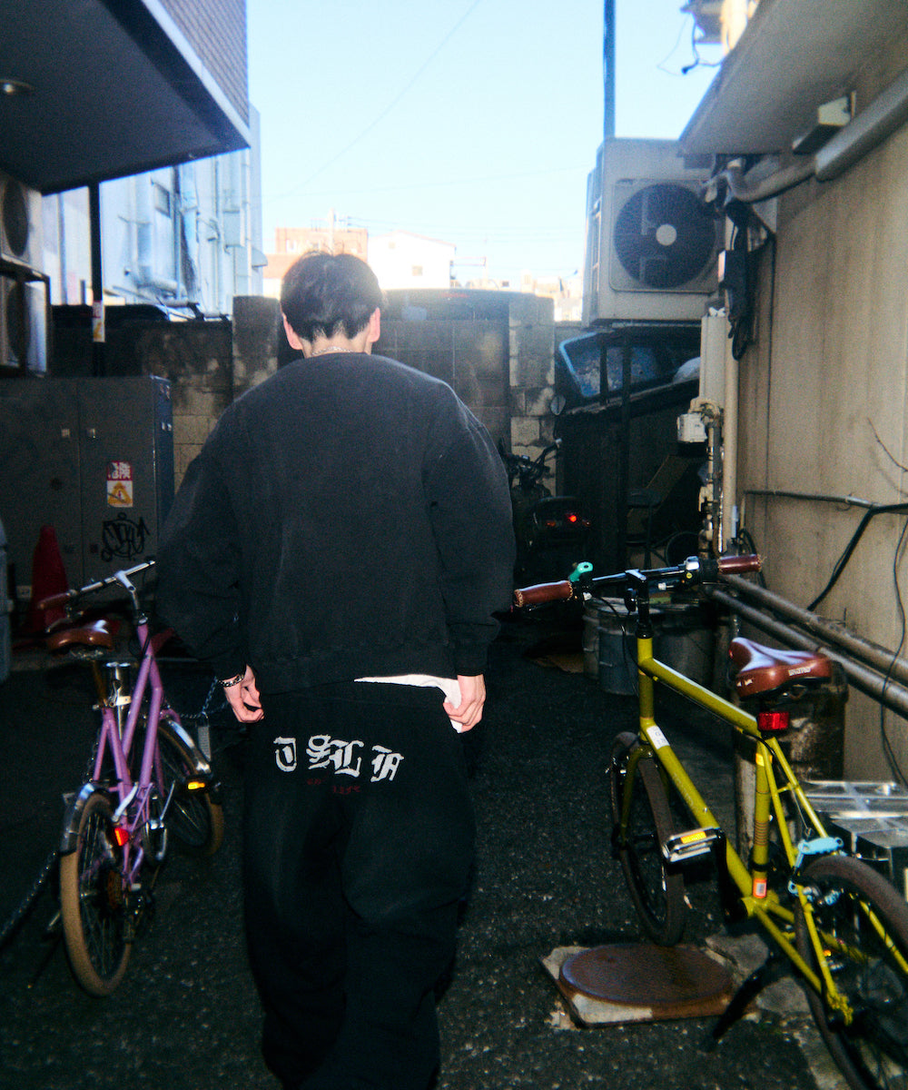 Vintage styles Patch work logo sweat pants