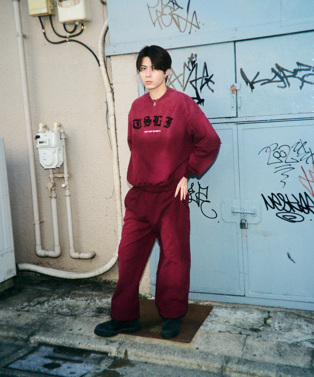 Vintage styles Patch work logo sweat