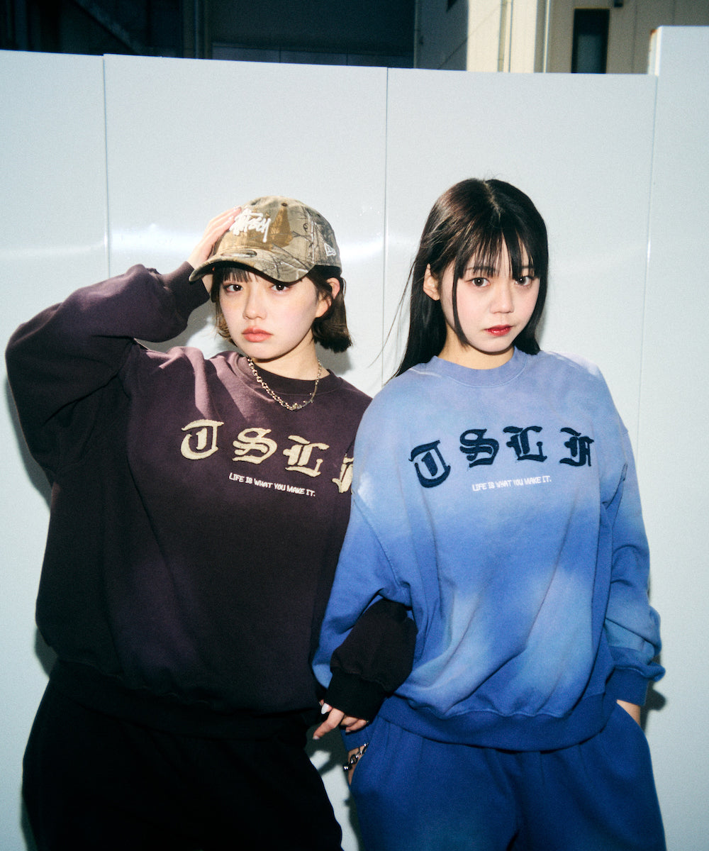 Vintage styles Patch work logo sweat