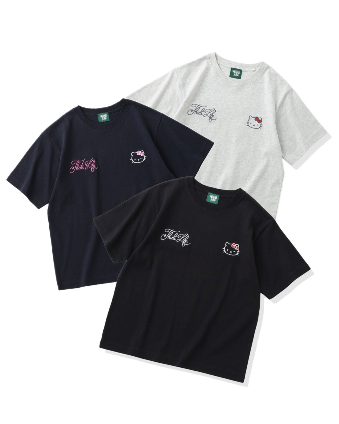 HELLO KITTY × Double Embroidery tee free