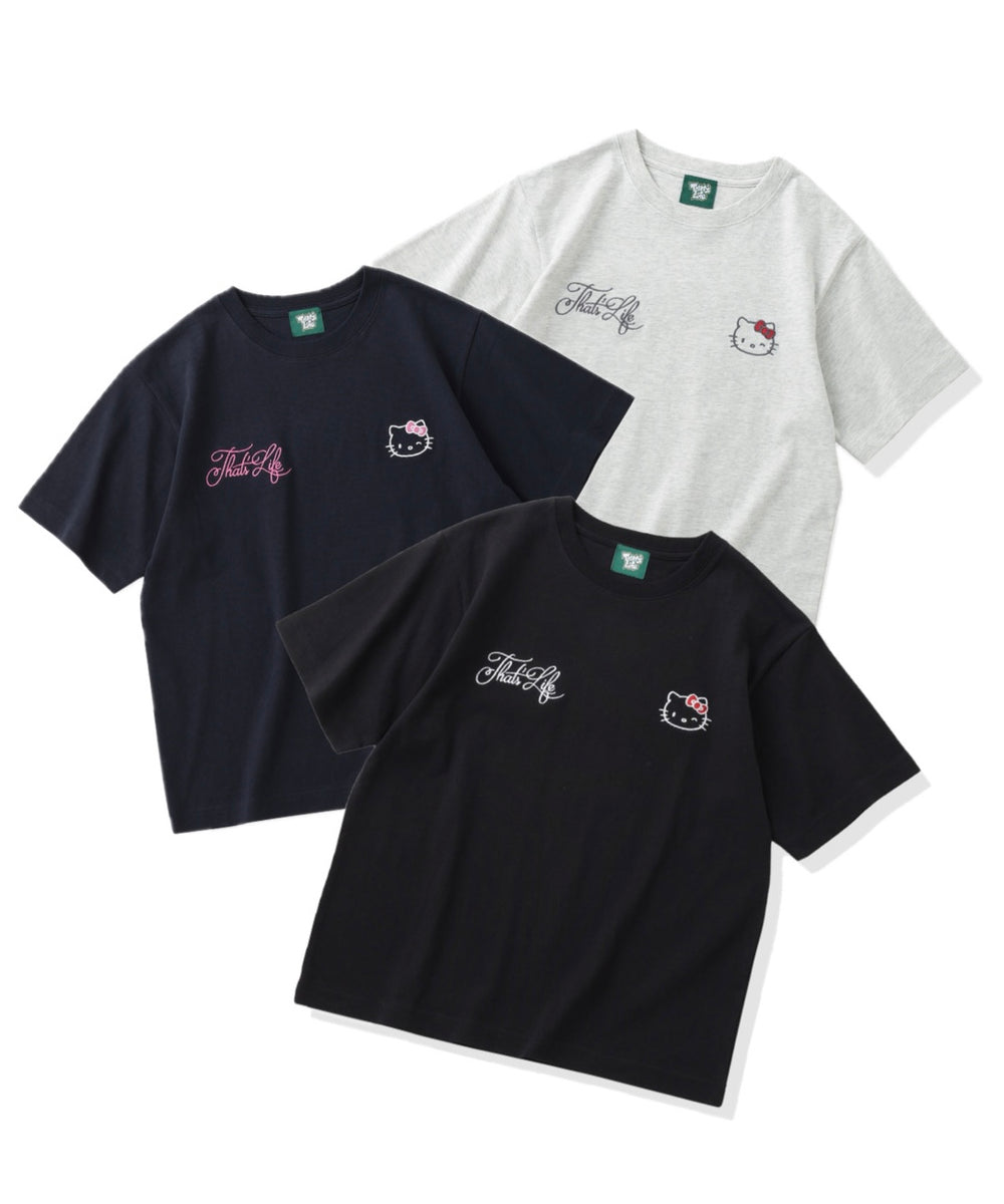 HELLO KITTY × Double Embroidery tee free