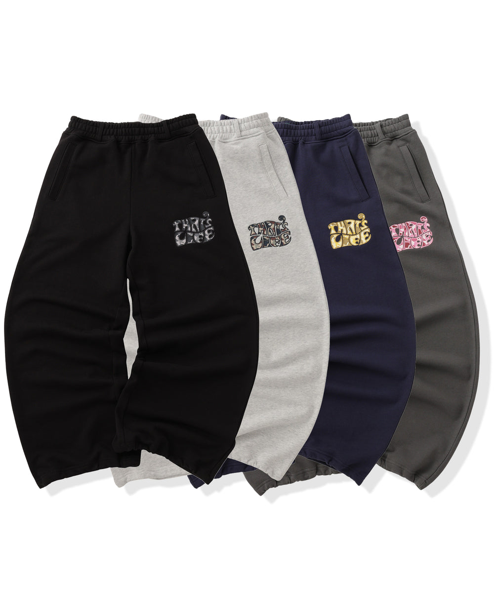 Surf Camo logo check layered sweat pants
