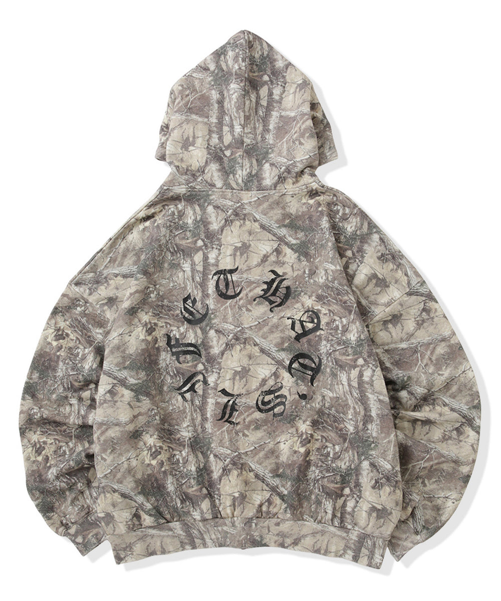 Vintage styles Circle logo zip hoodie