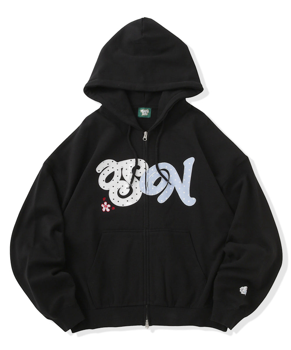 HEAVY WEIGHT 12.0oz SN DOT LOGO ZIP HOODIE