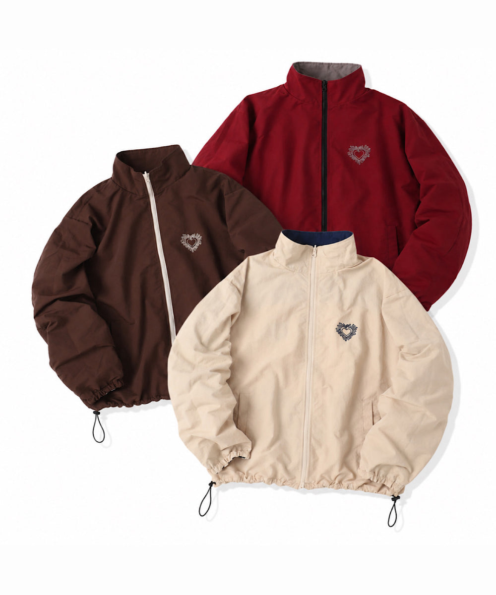 Heart logo 2way Reversible Nylon Jackets