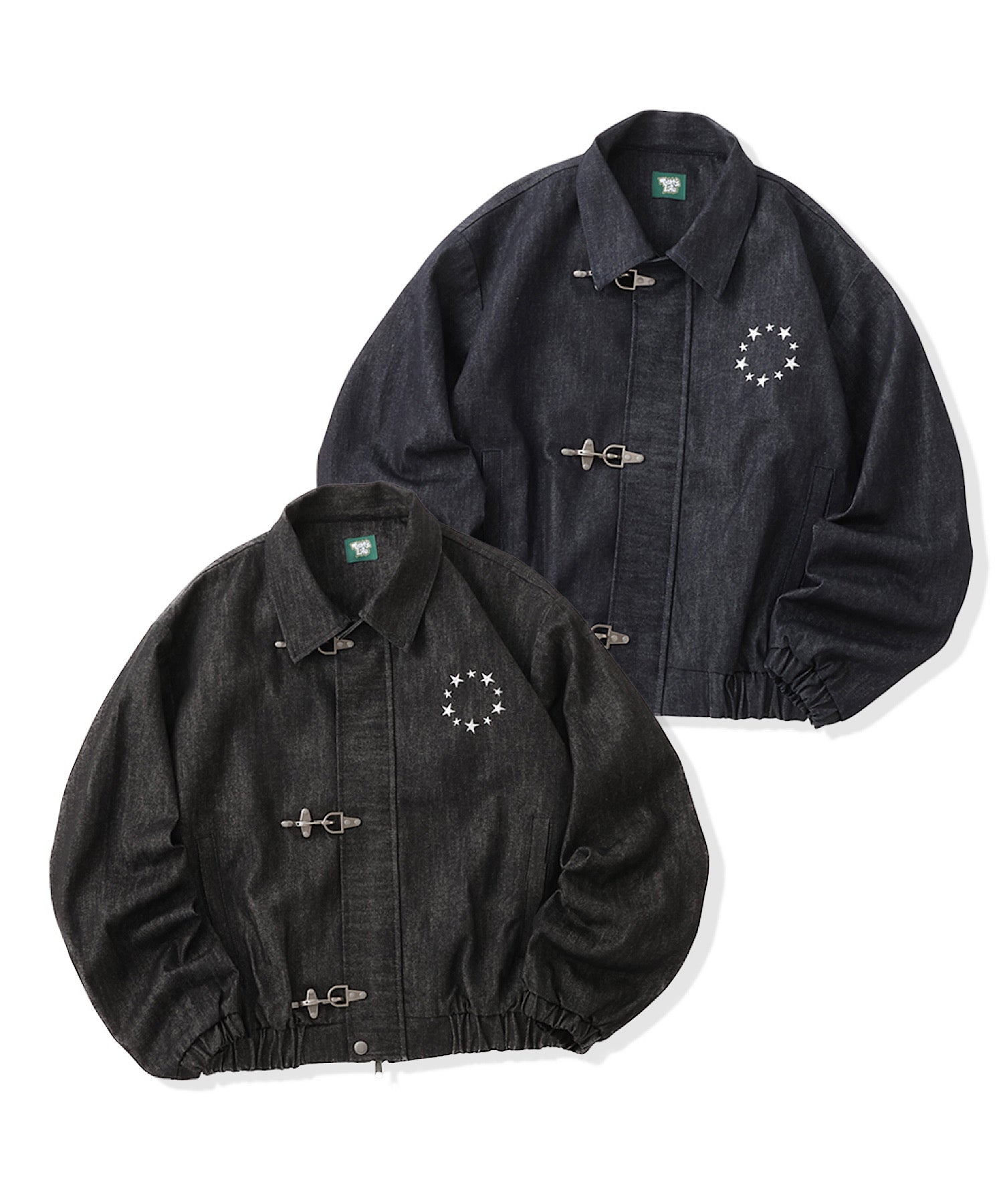 Star Embroidery Rigid Denim Fireman Jacket – That's life online store