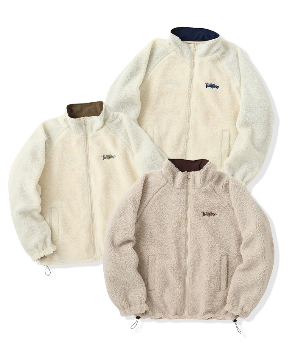 2way Reversible Heart logo Nylon / Boa Jackets