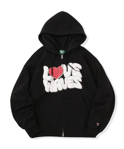 HEAVY WEIGHT 13.0oz "LOVE WAVE" LOGO ZIP HOODIE