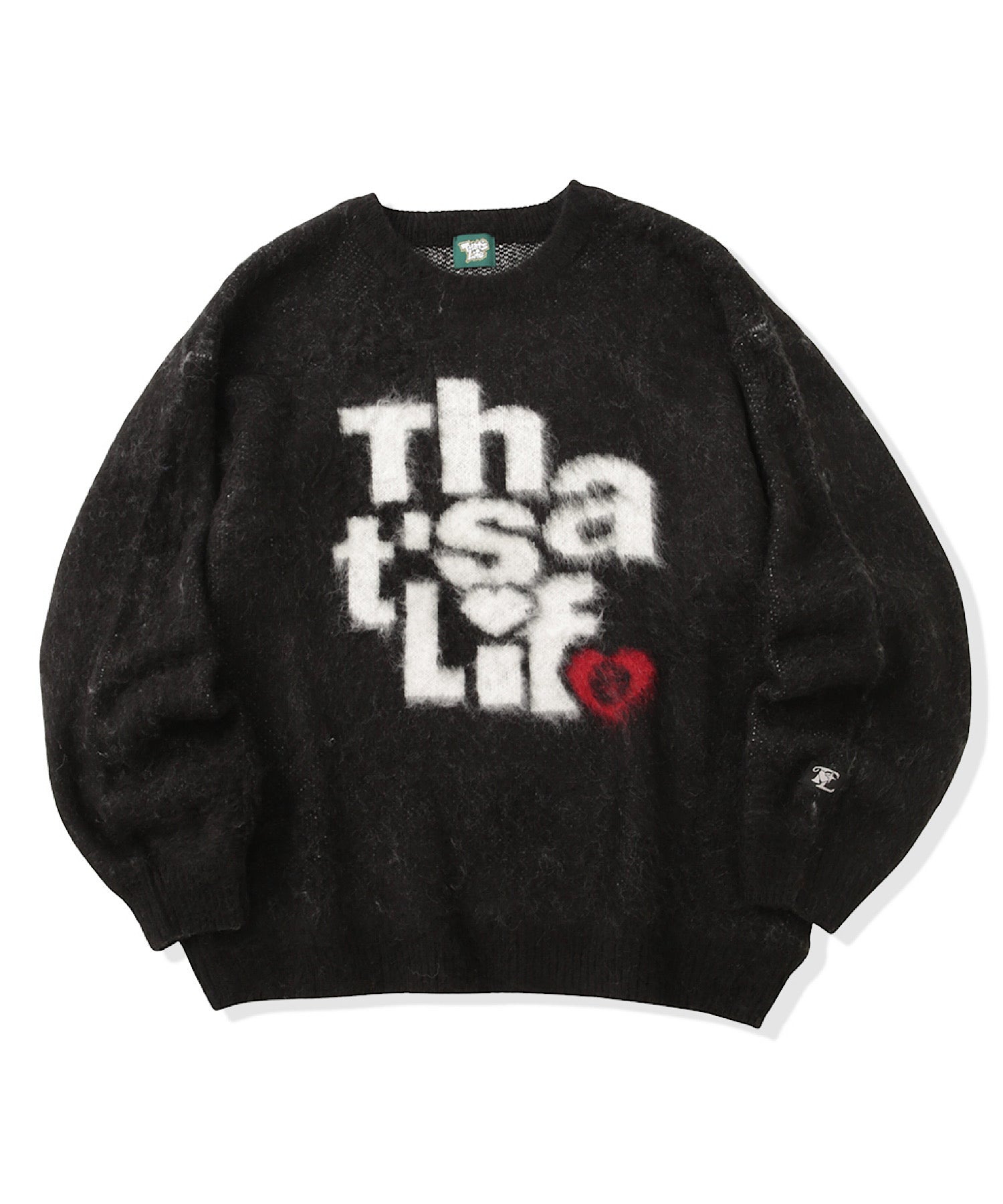 That's life “HEARTSTACK” logo knit