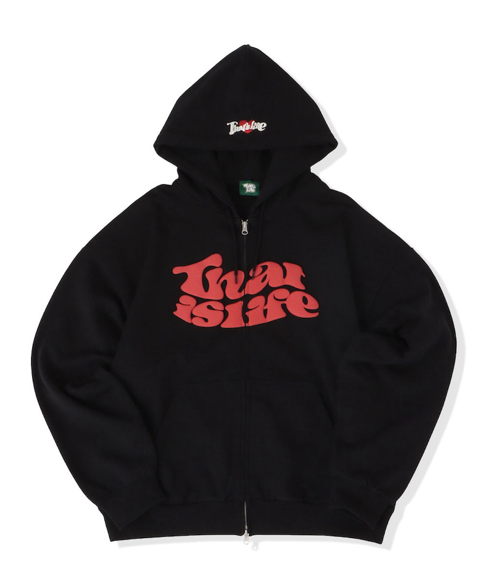 トップス that's life HEAVY WEIGHT LOGO ZIP HOODIE HEAVY WEIGHT