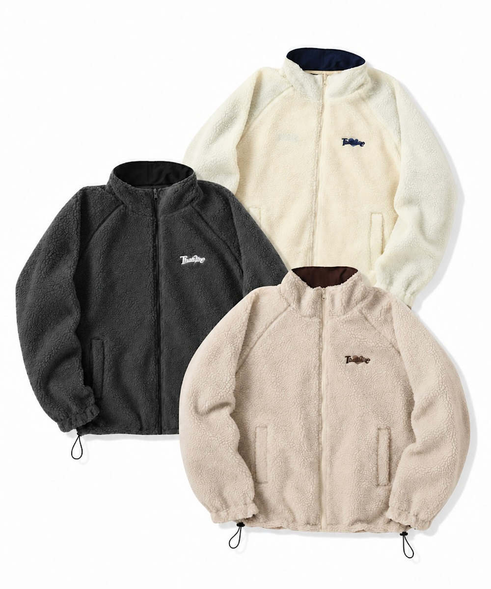 2way Reversible Heart logo Nylon / Boa Jackets