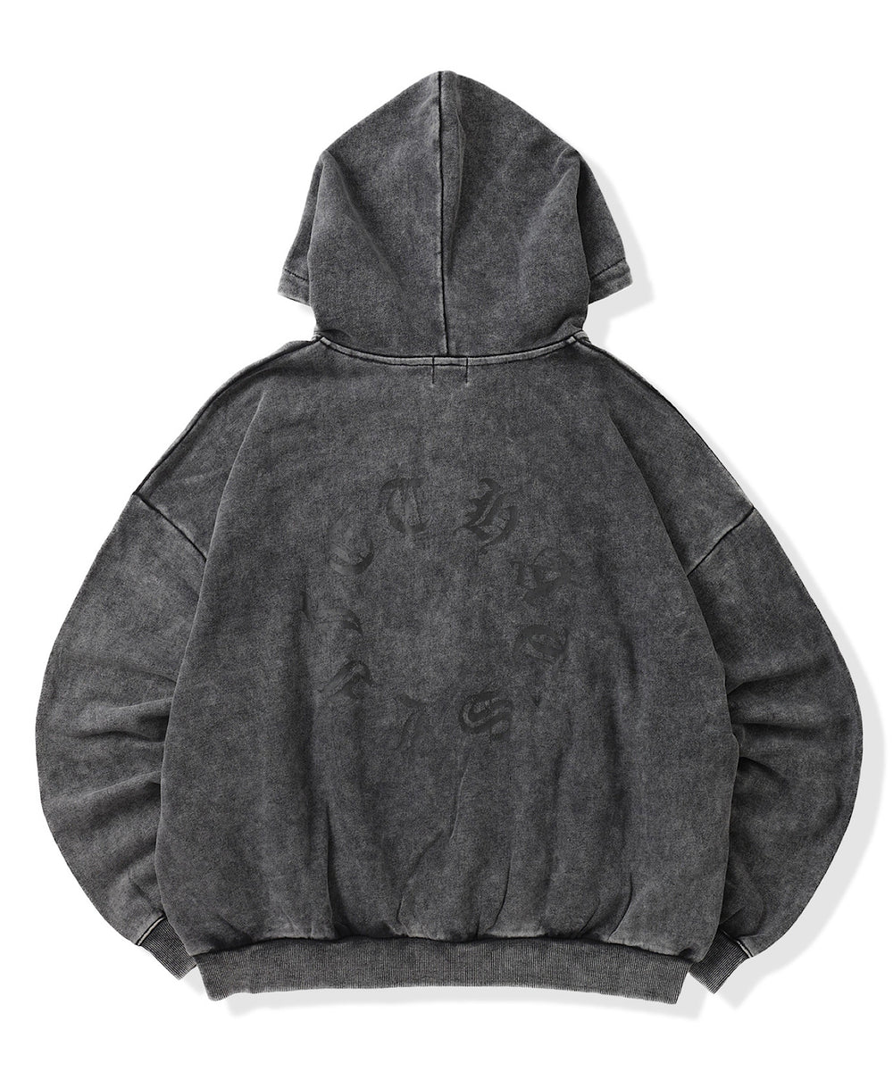 Vintage styles Circle logo zip hoodie