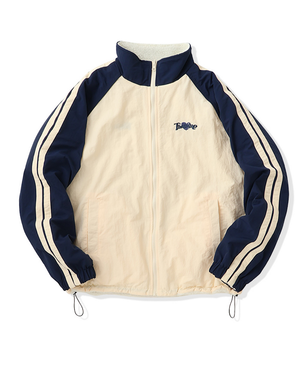 2way Reversible Heart logo Nylon / Boa Jackets