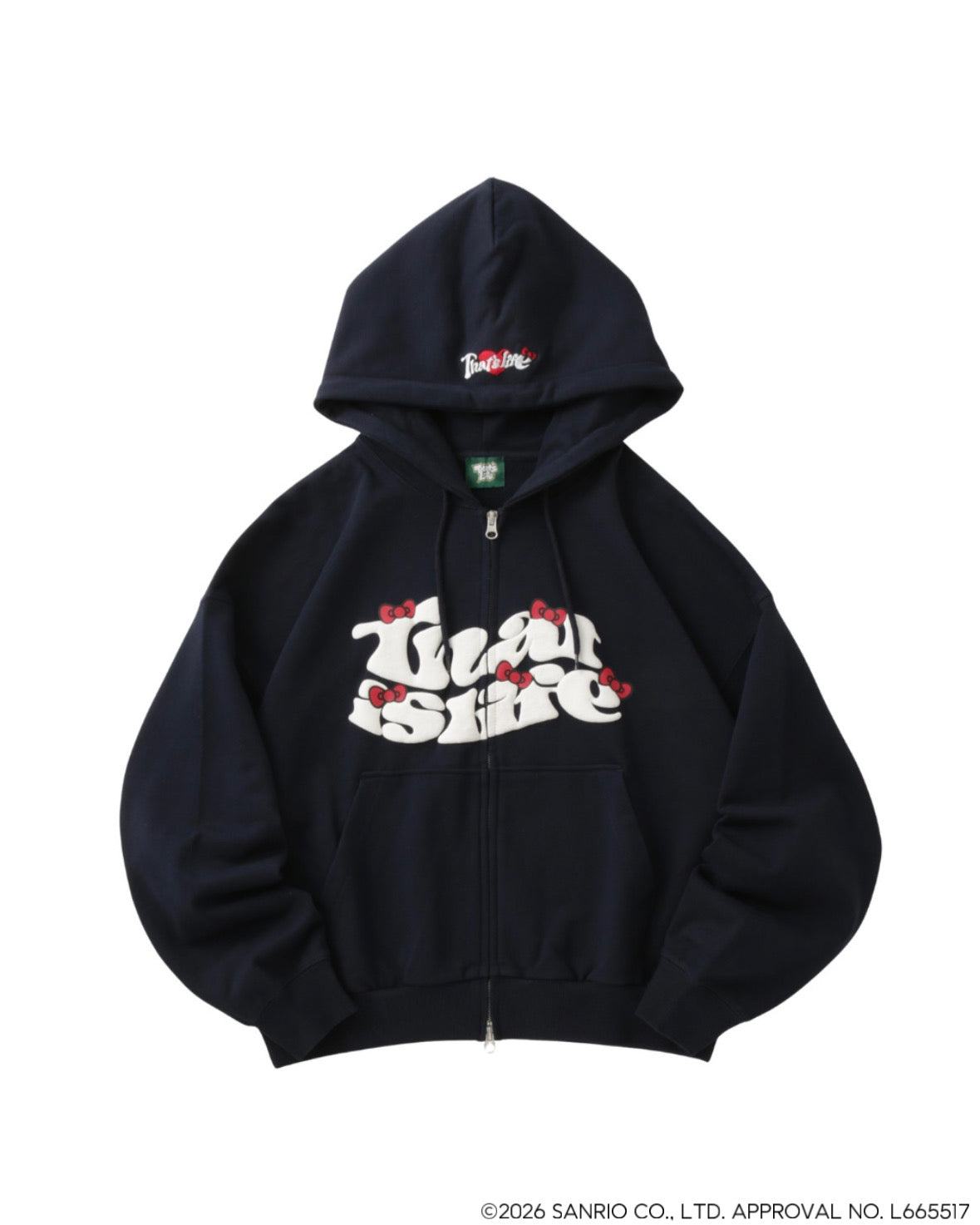 HELLO KITTY × HEAVY WEIGHT 12.0oz FRONT LOGO ZIP HOODIE – That's