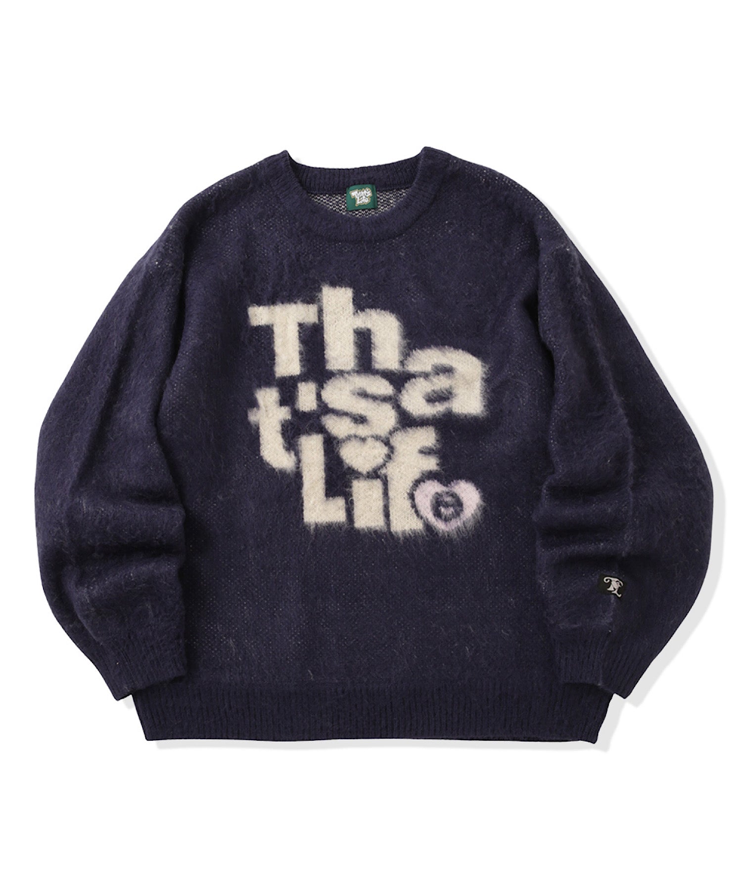 That's life “HEARTSTACK” logo knit