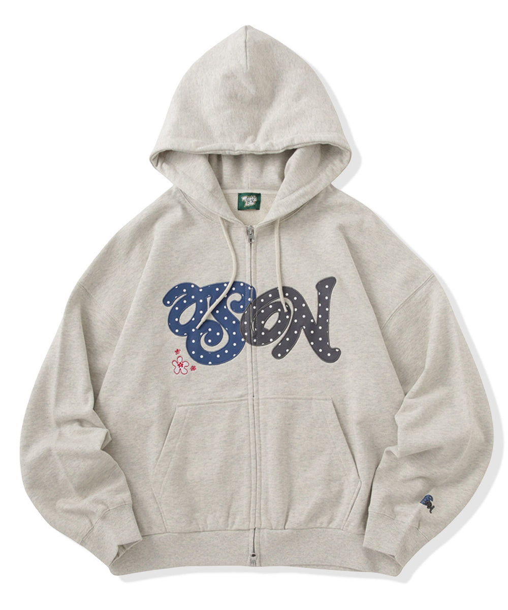 HEAVY WEIGHT 12.0oz SN DOT LOGO ZIP HOODIE